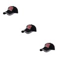 thumbnail image 2 of Decodeary Casquette de Baseball à la Mode Ajustable et Protégée du Soleil Chapeau Multicolore Noir 3Set, 2 of 6
