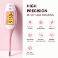 thumbnail image 2 of Easy@Home Bluetooth Basal Thermometer: Smart BBT for Ovulation with Large Backlit LCD Screen with Premom APP Support, Pink, 2 of 8