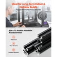 thumbnail image 2 of KFFKFF 10PCS 2020 Aluminum Extrusion Profile, 23.62 Inch 600 mm, T Slot European Standard Anodized Linear Rail, High-Strength Extruded Aluminum Rail, for 3D Printer Parts and CNC DIY Workbench, Black, 2 of 9