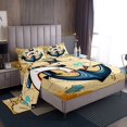 thumbnail image 1 of Erosebridal Vintage Anchor Sheet Set Twin, Retro Nautical World Map Bedding Sets Twin Size 3pcs, 1 of 7