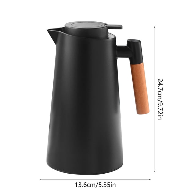 Yhmxh Insulated Kettle Home Use Press Kettle Double Glass Liner Handle Beechwood Strong Heat Preservation Press A Button Out Of Water Kitchen Essentials Home and Kitchen Kitchen Tools