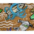 thumbnail image 5 of oneOone Polyester Spandex Dark Mustard Fabric Ocean Life Craft Projects Decor Fabric Printed By The Yard 56 Inch Wide, 5 of 5