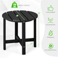 thumbnail image 3 of 18" Patio Adirondack Side Table Weather Resistant HDPE Garden Black, 3 of 10