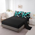 thumbnail image 3 of Erosebridal Geometric Stripe Bedding Sets Twin Size,Abstract Artwork Comforter Sets with Sheets,Geometry Lines Decor,Reversible,7pcs, 3 of 5