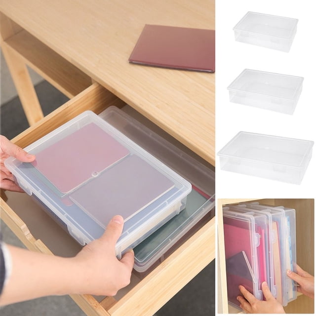 SUTENGDA Dyegold A4 Paper Organizer Clearance Plastic Storage Box with ...