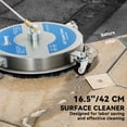 thumbnail image 3 of CoSoTower Nettoyeur de Surfaces à Pression de 16 Pouces avec 4 Roues, Nettoyeur de Surfaces en Acier Inoxydable à Puissance avec Raccord Rapide de 1/4 Pouces, 2 Baguettes d'Extension, 3600 PSI, Argent, 3 of 7