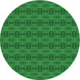 thumbnail image 1 of Ahgly Company Machine Washable Indoor Round Transitional Green Area Rugs, 4' Round, 1 of 7