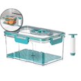 thumbnail image 1 of Dvruxg Vacuum Sealed Food Storage Container with Pump, Airtight Transparent Kitchen Jar with Lock for Freshness, Freezing & Moisture-Proof Organization, 1 of 5
