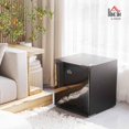 thumbnail image 2 of Congélateur vertical compact, 1,1 pieds cubes mini congélateur avec porte réversible, étagère amovible, température réglable pour bureau à domicile, appartement, dortoir, noir, 2 of 18