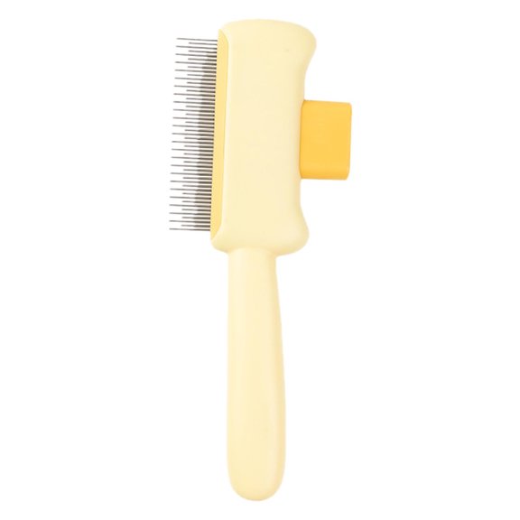 Pet Hair Removal Flea Comb 2025 Cat Dog Brush for Massaging and Cleaning Shedding Pet Hairs Multifunctional Cat Brushes with Release Button Dog Hair Grooming Brush Supplies