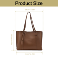 thumbnail image 2 of Grand Sac Fourre-Tout Réversible pour Femmes Rétro à Franges en Cuir, Sacs à Bandoulière, Sacs à Main Mode pour Dames, Sac Cartable (Blanc), 2 of 7