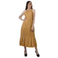 thumbnail image 2 of Moomaya Robe Maxi Sans Manches à Col Licou Imprimée avec Fente avant Robe d'Été pour Femme, 2 of 4