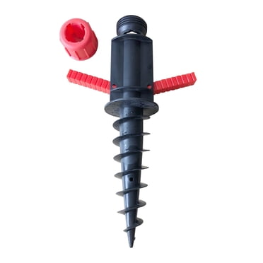 yulier Ancre de Sable pour Parasol de Plage, Base de Parasol avec Conception à Vis à 7 Spirales, Accessoires Fixes pour Parasol de Plage, Support de Parasol Résistant aux Vents Puissants Taille Unique, Noir