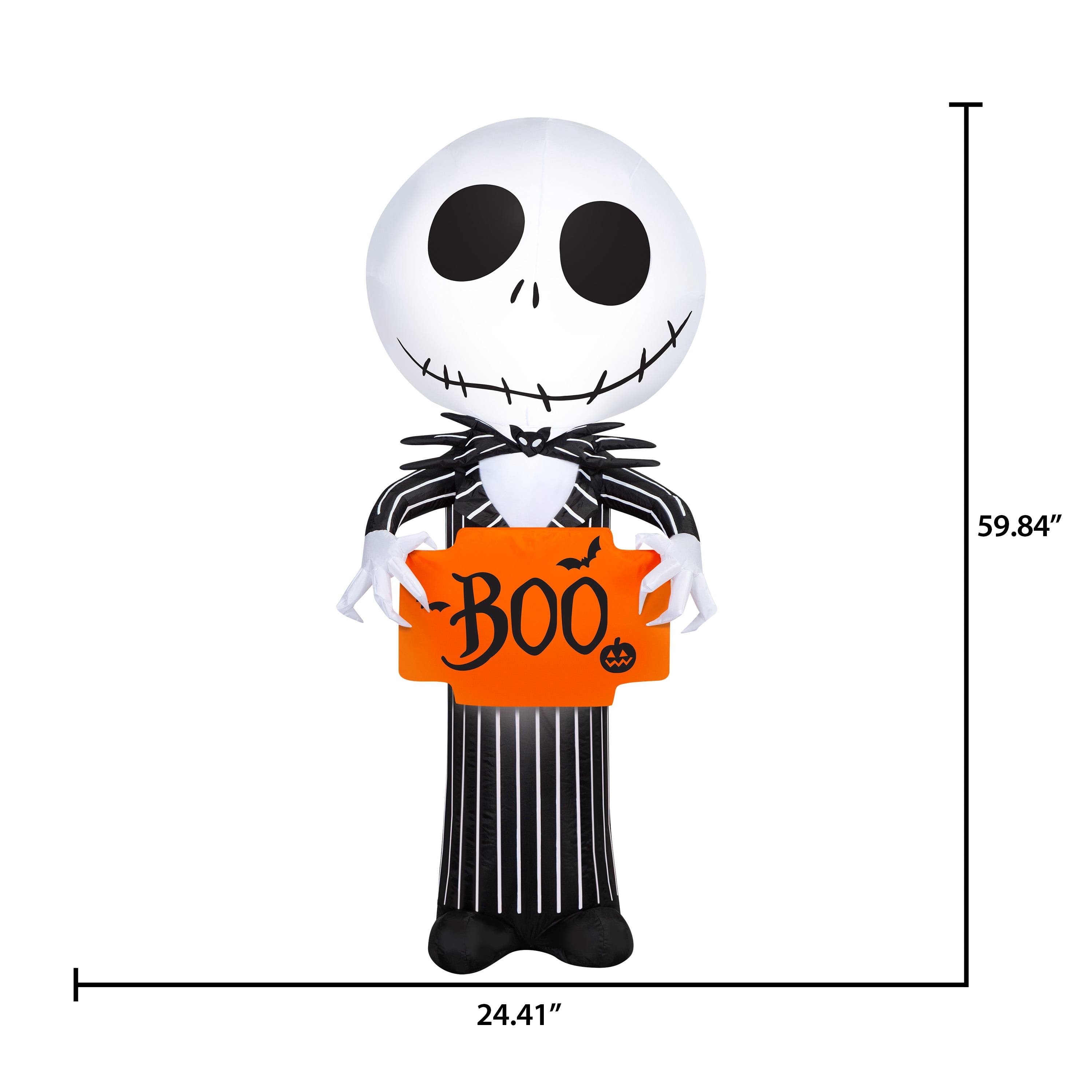 Décorations gonflables de jardin Airblown Halloween Lumière Jack Skellington MD Disney