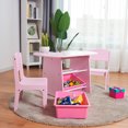 thumbnail image 3 of Costway Kids Table and 2 Chairs Set W/ Storage Boxes For Toddler Gift Desk Pink, 3 of 10