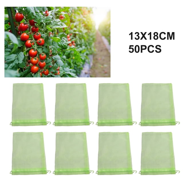 Fruit Protect Bag Drawstring Net Bag Mesh Against Pest Bird Garden Plant Vegetable Protection Nylon Mesh Bag Garden Tools