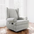 thumbnail image 2 of Storkcraft Serenity Wingback Upholstered Recline Glider with USB, Steel, 2 of 13