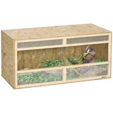 PawHut Reptile Terrarium, 58 Gallon Reptile Tank with Sliding Doors