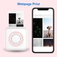 thumbnail image 3 of ikayaa All-in-one Photo Printer Multifunction Portable Printer Wireless Instant Printer Support Connection for Smartphone with 11 Paper Rolls 57mm Compatible with iOS AndroidFeatures: 1.Multi-function: The photo printer can print photos, labels, messages, lists, records, QR Code, voice note and support printing. 2.Simple Connection Method: The portable printer supports wireless connecting with smartphone and easy to use. (Please connect the mobile phone with the printer in app interface) 3.Easy to Carry: Small and lightweight body, can be put in your pocket. 203 DPI high print resolution, super clear printing quality. Suitable for study, office, home and travel. The best gift for students, office workers, lovers, friends, family. 4.Convenient for Your Life: Can record the scenery you see, record his or her sweet words, fun and practical. Built-in 1000mAh rechargeable battery, the printer does not need ink cartridge when using, low operation cost. 5.Useful for Students and Parents: A perfect replacement of conventional copying by hand,help improve the efficiency of parents coaching their and students learning to solve problems.  Specifications: Material: ABS Color: Pink, Blue, Blue, Black (optional) Print Type: Thermal Printing Input: 5V,1A Resolution: 203dpi Connection: BTUSB Battery: 7.4V, 1000mAh Paper Width: 57mm Roll Diameter: 30mm Item Size: 80*80*35mm3.1*3.1*1.4in Item Weight: 160g5.6oz Package Size: 153*107*44mm6.0*4.2*1.7in Package Weight: 359g12.6oz  Note: 1. Download the app 'funprint' for iOS phones;Android users can search 'funprint' and download it in the store. 2. The app 'funprint' with English, French, Italian, Spanish, German, Greek, Russian, Japanese,Chinese multi language support. 3. Before connecting, make sure the and location functions of the phone are turned on. After turning on the function, enter the APP and connect the printer.  Packing List: 1* Printer 1*USB Cable 1*User Manual 11*Thermal Paper Rolls     , 3 of 7