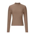 thumbnail image 2 of PEONAVET Crew Neck Sweater for Women Women's Pullover Round Neck Solid Color Sweater Round Neck Sweater, 2 of 5