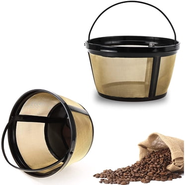 2pcs Reusable Coffee Filters for 8-12 Cup Replacement Coffee Filter Basket