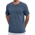 thumbnail image 2 of Gspmoly Chemise pour Homme, T-Shirt de Sport Uni Décontracté à Manches Courtes et Col Rond pour Homme Haut Économies d'Été, 2 of 4
