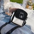 thumbnail image 2 of TopLLC Small Crossbody Bag for Women/Men, Matching Color Canvas Shoulder Bag with Rabbit Pattern, Mini Messenger Satchel Bag with Adjustable Strap, Lightweight Casual Crossbody Purse Gifts for Student, 2 of 7