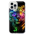 thumbnail image 1 of MUNDAZE Apple iPhone 11 Pro Max Étui de Protection Hybride Transparente Antichoc Arc-en-Ciel Néon Tigre, 1 of 6