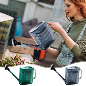 Sentmoon Abreuvement Cans Extérieur Abreuvoir Cans Grand 1.8 L avec aspersion longue buste transparents trous d'eau en plastique mince arrosage amovible pour les plantes intérieur et extérieur