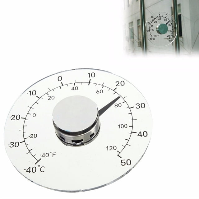 Outdoor Thermometer Round Adhesive Patio Thermometer Wall Window Thermometer