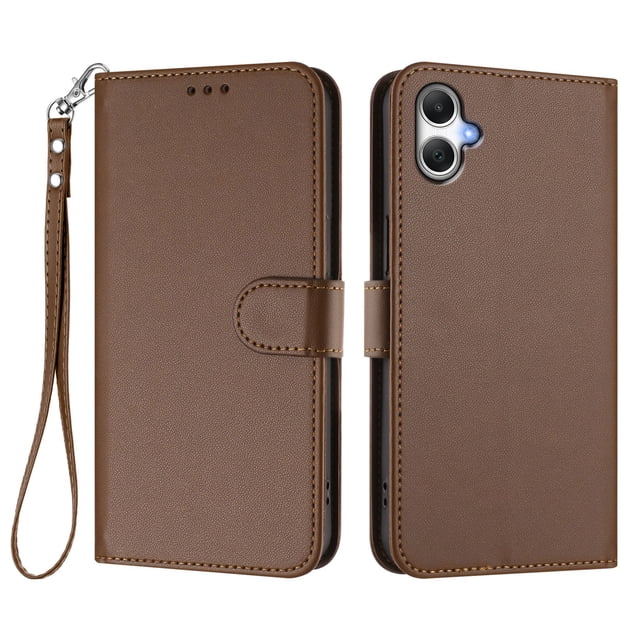 GANGXUN Wallet Case for Samsung Galaxy A06 – Magnetic Closure, RFID Blocking, Wrist Strap, Wireless Charging Compatible