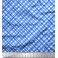 thumbnail image 1 of Soimoi Moss Georgette Fabric Diagonal Check Printed Craft Fabric by the Yard 42 Inch Wide, 1 of 5