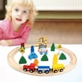 thumbnail image 4 of Wooden Railway Tracks Set Wooden Miniature toy Train Tracks Train Track Toy Gift Normal 26pcs, 4 of 8