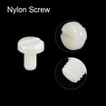 thumbnail image 4 of Unique Bargains Nylon Machine Screws, M6x10mm Slotted Pan Head Fasteners Bolts, White 50Pack, 4 of 4