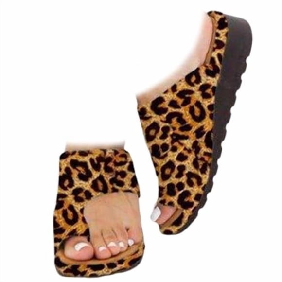 Orthopedic Summer Sandals Womens Comfortable Dressy Arch Support Orthopedic Toe Ring Slip On Slip Slippers