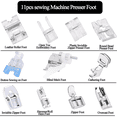 thumbnail image 3 of 11 Pieces Multi-functional Presser Foot Set for Sewing Machine by W6, Brother, Singer, 3 of 7