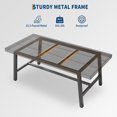thumbnail image 3 of 70.87 Inch Industrial Dining Table for 6-8 People, Rectangular Kitchen Table with Thick Engineered Wood Top, Heavy-Duty Metal Frame and Adjustable Feet for Dining Room, Kitchen, Home Office，Black, 3 of 9