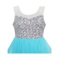 thumbnail image 4 of Girls Dress Sequin Mesh Party Wedding Princess Tulle Blue 5 Years, 4 of 4