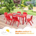 thumbnail image 3 of Patiojoy 6-Piece Plastic Kids Chair Modern Stackable Learning Chairs Red, 3 of 10