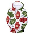 thumbnail image 1 of Pull de Noël Décontracté pour Hommes Mode Impression Numérique en Polaire à Capuche, 1 of 5