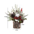 thumbnail image 3 of SuoKom Newest Artificial Mini Christmas Trees Prelit- Indoor Christmas Decorations with Lights, Small Xmas Trees Include Berry/Pinecone, Tabletop Christmas Decor, 3 of 6
