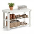 thumbnail image 1 of Modern Shoe Rack Bench for Mudroom – Entryway Storage Bench with Seating, Shoe Organizer for Hallway or Foyer – Sturdy White Furniture for Home Entrance, 1 of 8