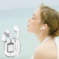 thumbnail image 2 of Transparent Bluetooth Earbuds, Bilateral Stereo, Copper Speaker, 2 of 5