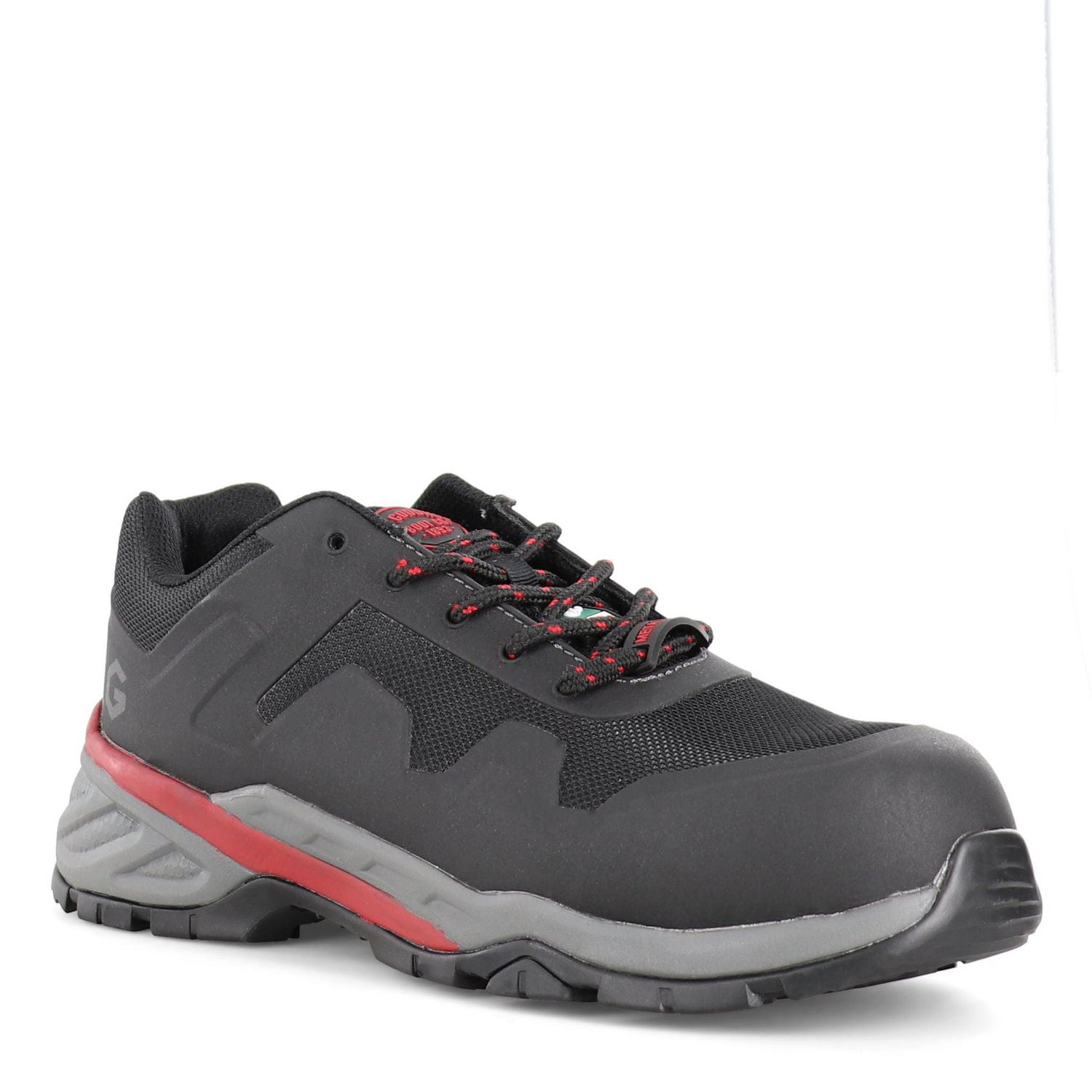 JB Goodhue Flair 16108 Men's Safety Work Shoes, Black/Red
