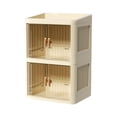 thumbnail image 2 of TopLLC Home Decor, Room Decor, Wall Decor Foldable Double Door Flat Cover White Drawer Storage Box Multilayer Stationery Rack Household Cosmetics Care Products Storage Storage Boxes, 2 of 6