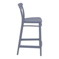 thumbnail image 4 of Compamia Cross Tabouret de Comptoir Contemporain en Résine pour Intérieur et Extérieur Gris Foncé, 4 of 5