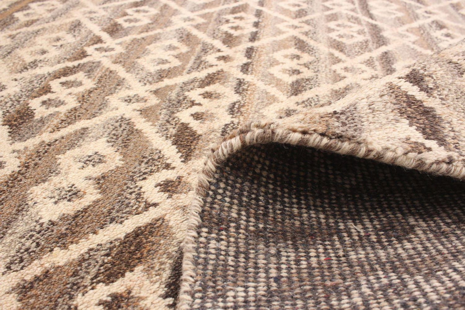 ECARPETGALLERY 5'1" x 7'11" Moroccan Tangier Hand-knotted Area Rug for Living Room, Dining Room and Bedroom in Ivory