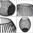 thumbnail image 3 of Black Hollow Metal Candlestick Wire Lantern Candle Holder Cage Stand Home Decor, 3 of 8