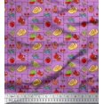 thumbnail image 1 of Soimoi Cotton Duck Fabric Mix Fruits Print Fabric by The Yard 56 Inch Wide, 1 of 3