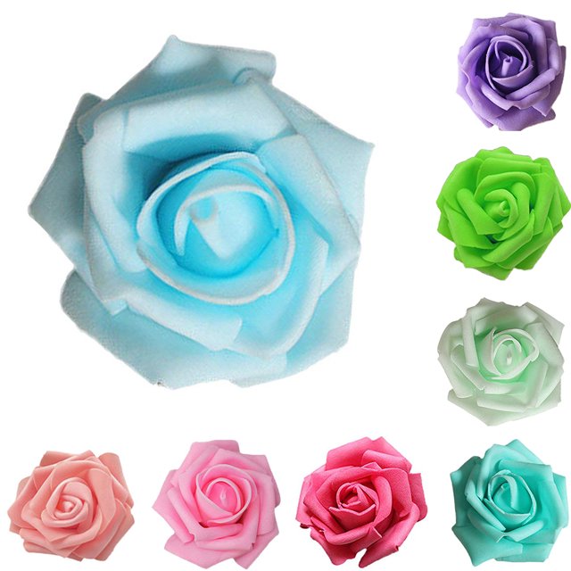 50pcs Artificial Bionic Flowers PE Foam Fake Lifelike Roses wedding simulated roses Wedding Egagement Decorations
